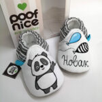Panda sive prugice plavi balon i trakice
