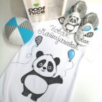 Panda sive prugive plavo