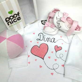 Srca komplet-roze-belo baletankice